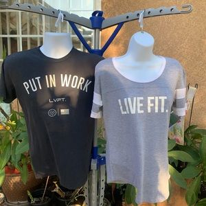 Small Lvft Fit Apparel Tshirts black & Grey/White